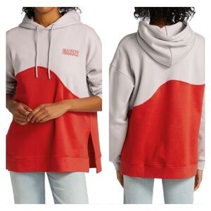 GANNI Software Wave Logo Oversized Hoodie Colorblock Fall Winter
